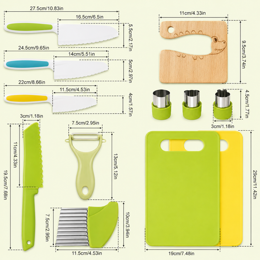 Ergonomisches Montessori-Holzmesser-Set für Kinder