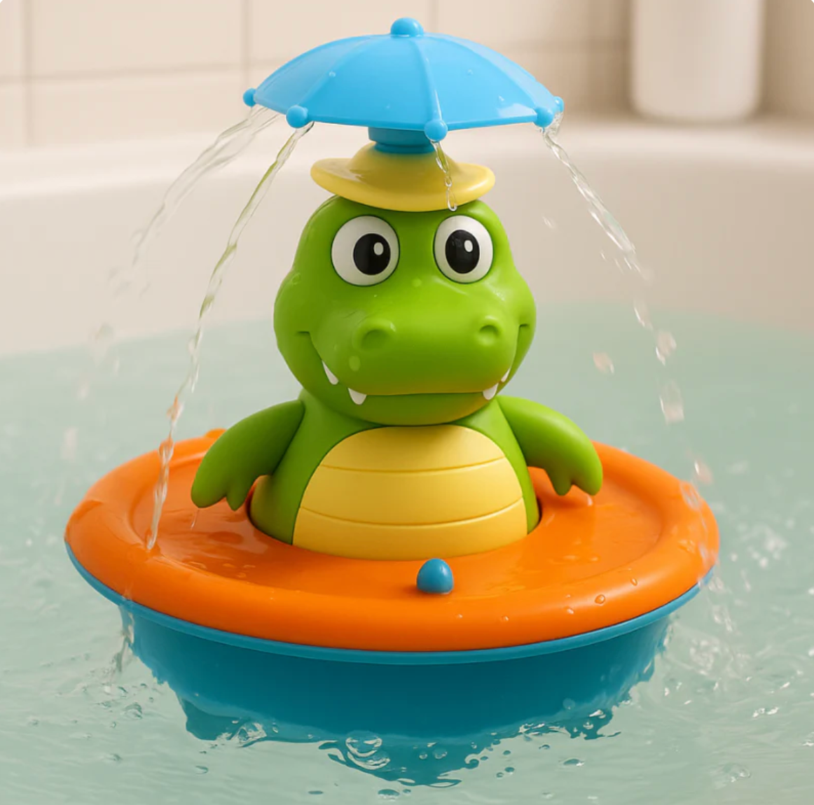 Rotierendes Wasserspielzeug mit integrierter Fontänenfunktion
