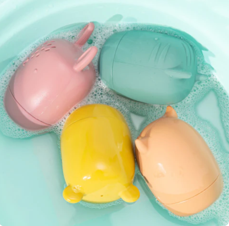 Zweiteiliges Silikon-Badespielzeug für Kinder