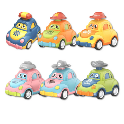 Robustes Spielzeugauto-Set mit mechanischem Antrieb