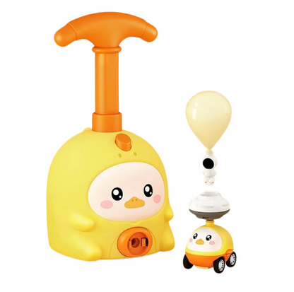 Aerodynamisches Ballon-Spielzeugauto-Set mit manueller Pumpstation