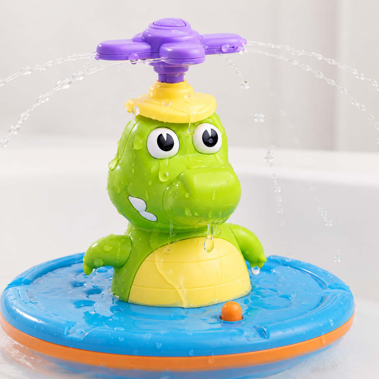Rotierendes Wasserspielzeug mit integrierter Fontänenfunktion