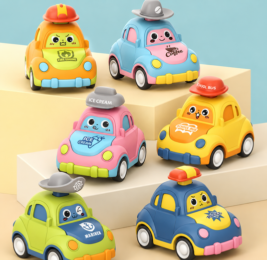Robustes Spielzeugauto-Set mit mechanischem Antrieb