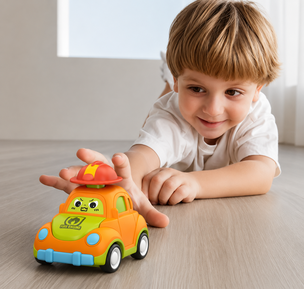 Robustes Spielzeugauto-Set mit mechanischem Antrieb